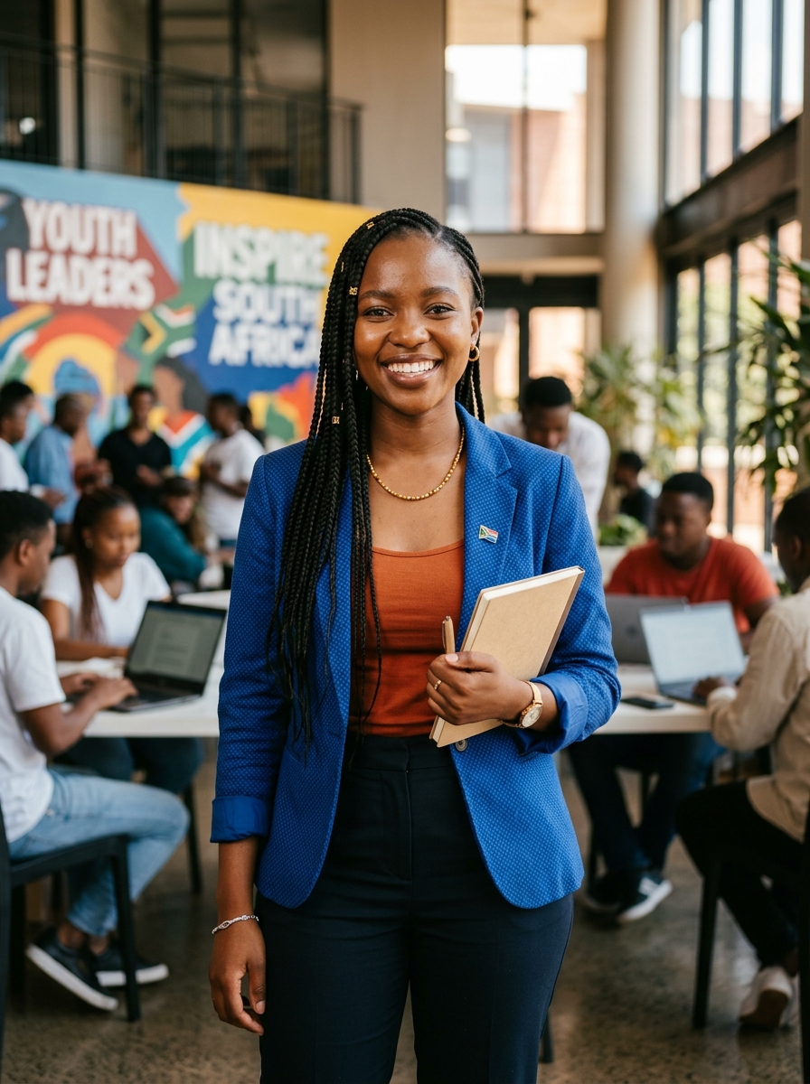 Young South African leader and entrepreneur representing youth empowerment